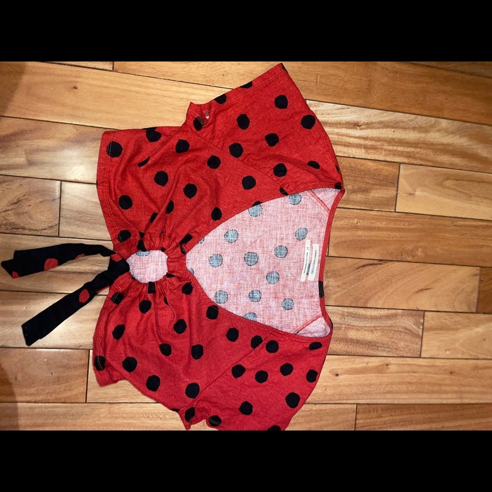 Urban Outfitters Red and black polkadot top